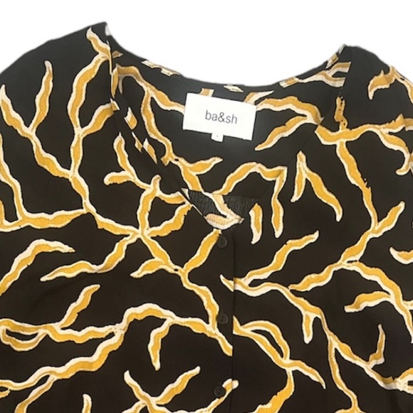 Ba+Sh Clea Printed Button Front Blouse - Picture 5 of 10